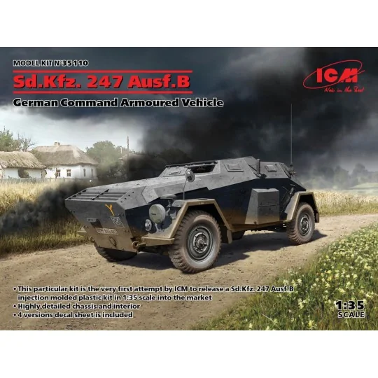 Sd.Kfz. 247 Ausf.B, German Command Armoured Vehicle, 1/35 - ICM 35110
