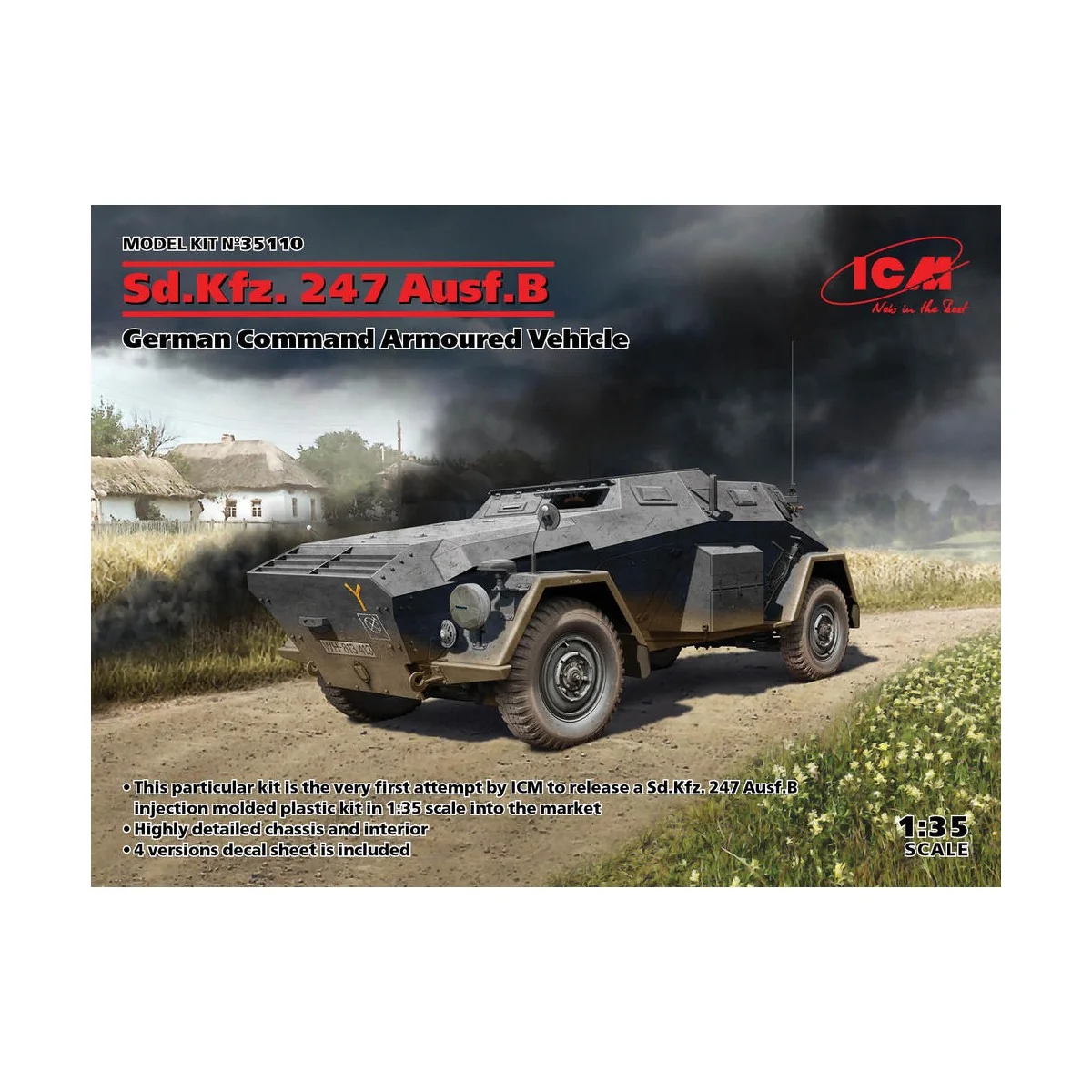 Sd.Kfz. 247 Ausf.B, German Command Armoured Vehicle, 1/35 - ICM 35110