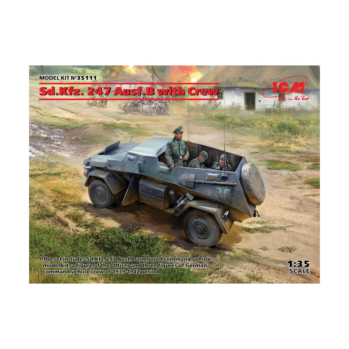 Sd.Kfz. 247 Ausf.B with Crew - ICM 35111