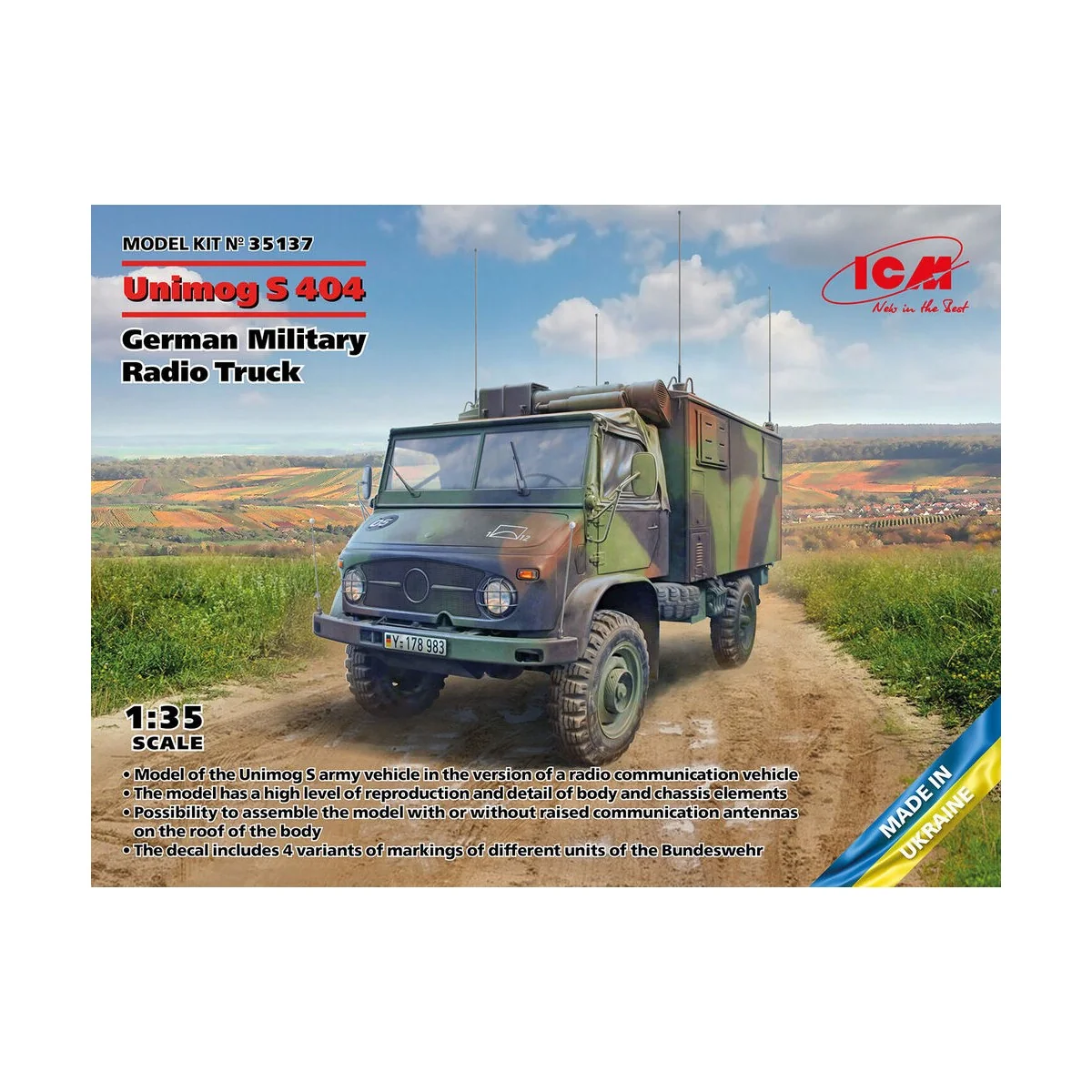 Unimog S 404, German Military Radio Truck - ICM 35137