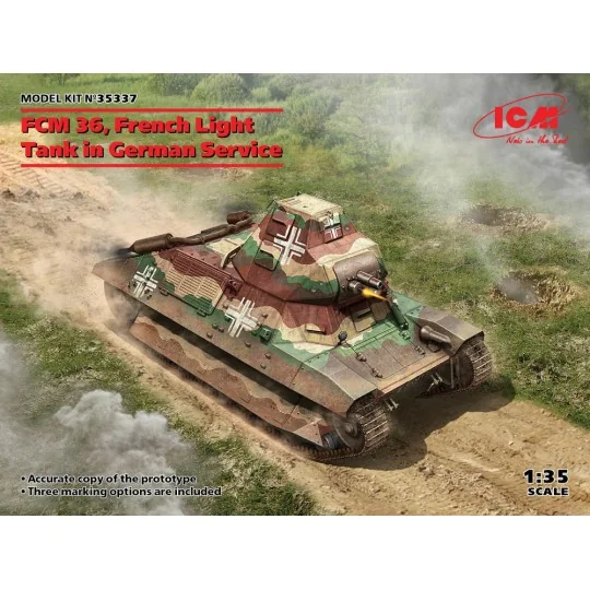 FCM 36, French Light Tank in German Service, 1/35 - ICM 35337 FCM 36, French Light Tank in German Service, 1/35 - ICM 35337