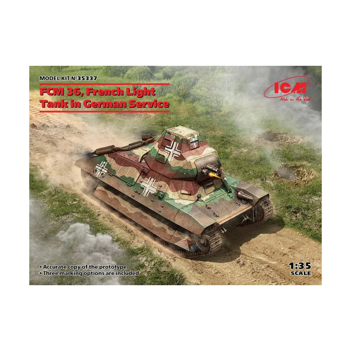 FCM 36, French Light Tank in German Service - ICM 35337