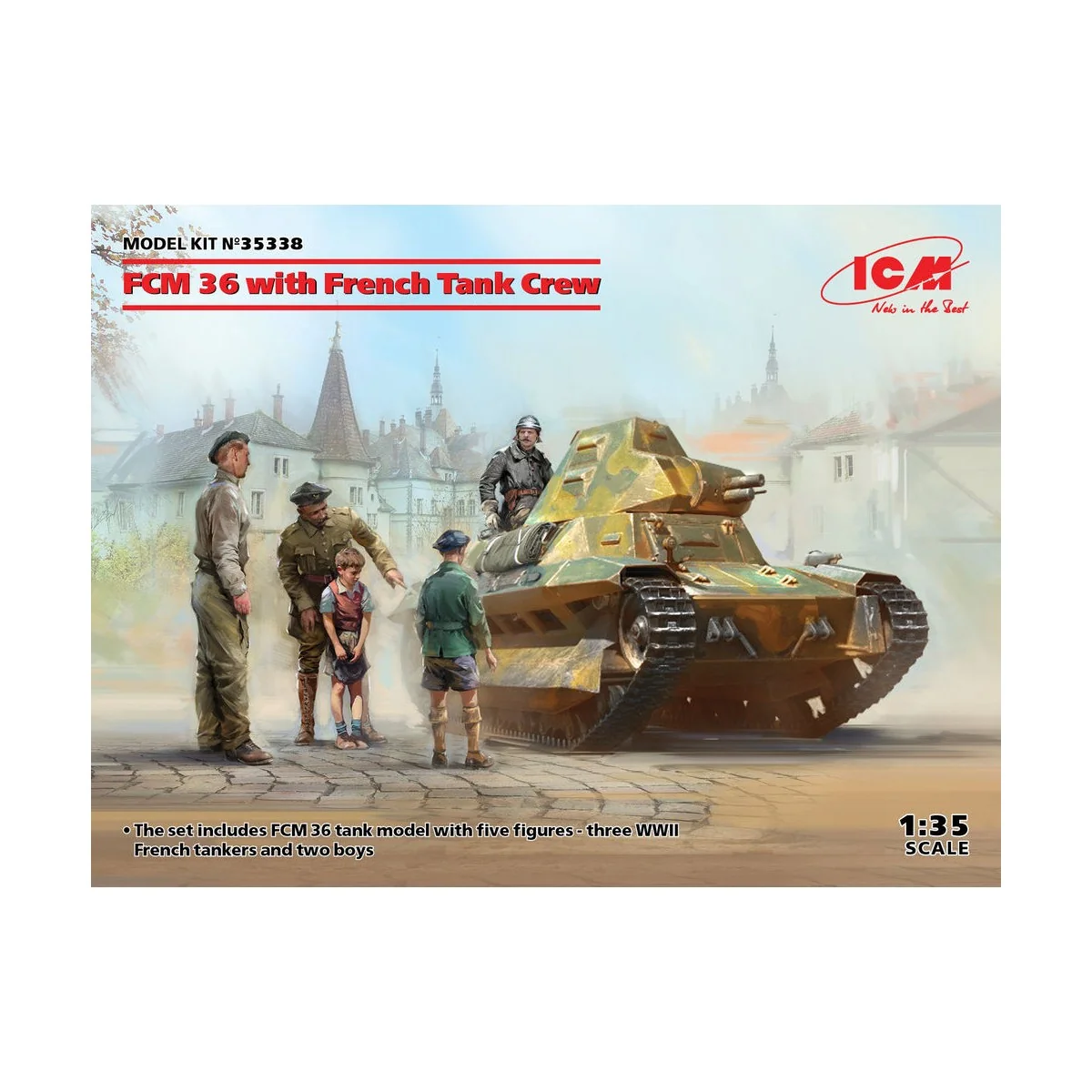 FCM 36 with French Tank Crew, 1/35 - ICM 35338 FCM 36 with French Tank Crew, 1/35 - ICM 35338