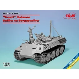 Prost!"Between Battles on Bergepanther(WWII German Tankmen with Ber...