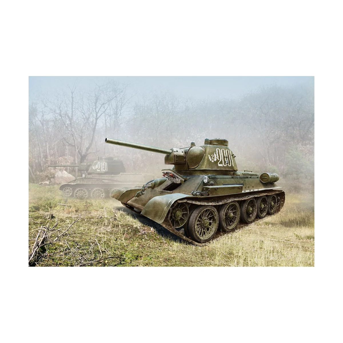 T-34/76 late 1943 production WWII Soviet Medium Tank, 1/35 - ICM 35366