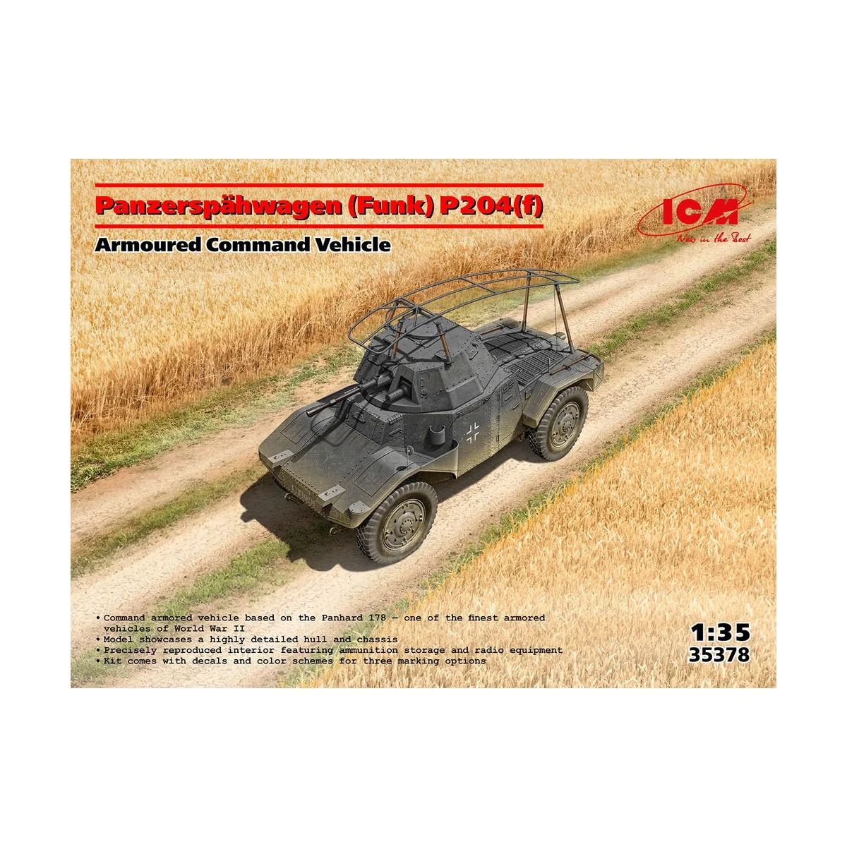 Panzerspähwagen (Funk) P204(f), Armoured Command Vehicle, 1/35 - IC...