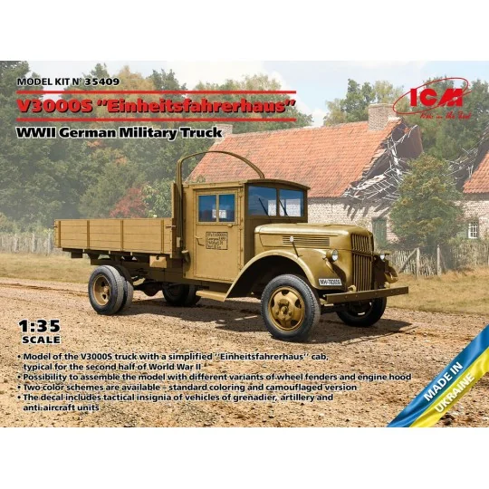 V3000S Einheitsfahrerhaus, WWII German Military Truck, 1/35 - ICM 3...