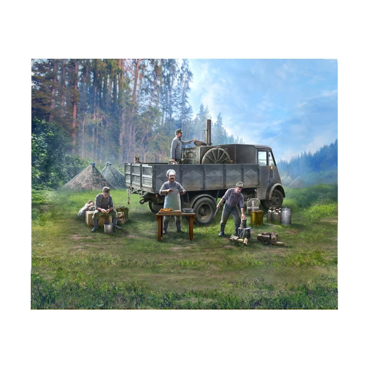 AHN 'Gulaschkanone' with cooks, 1/35 - ICM 35421