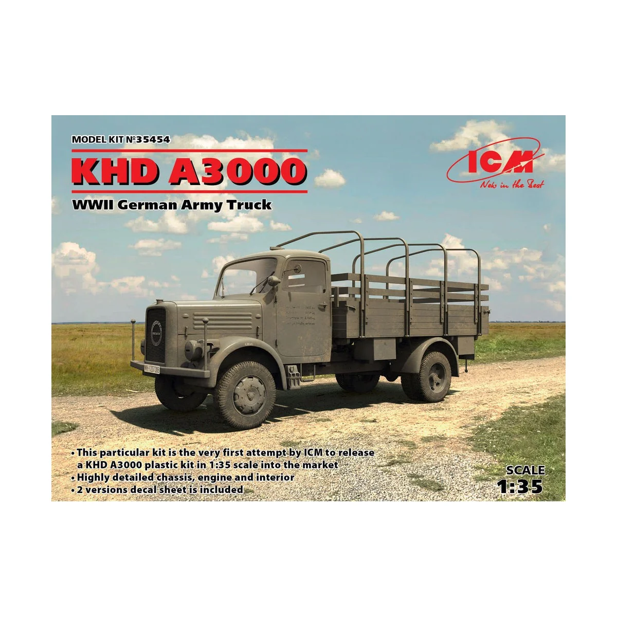 KHD A3000, WWII German Truck, 1/35 - ICM 35454 KHD A3000, WWII German Truck, 1/35 - ICM 35454