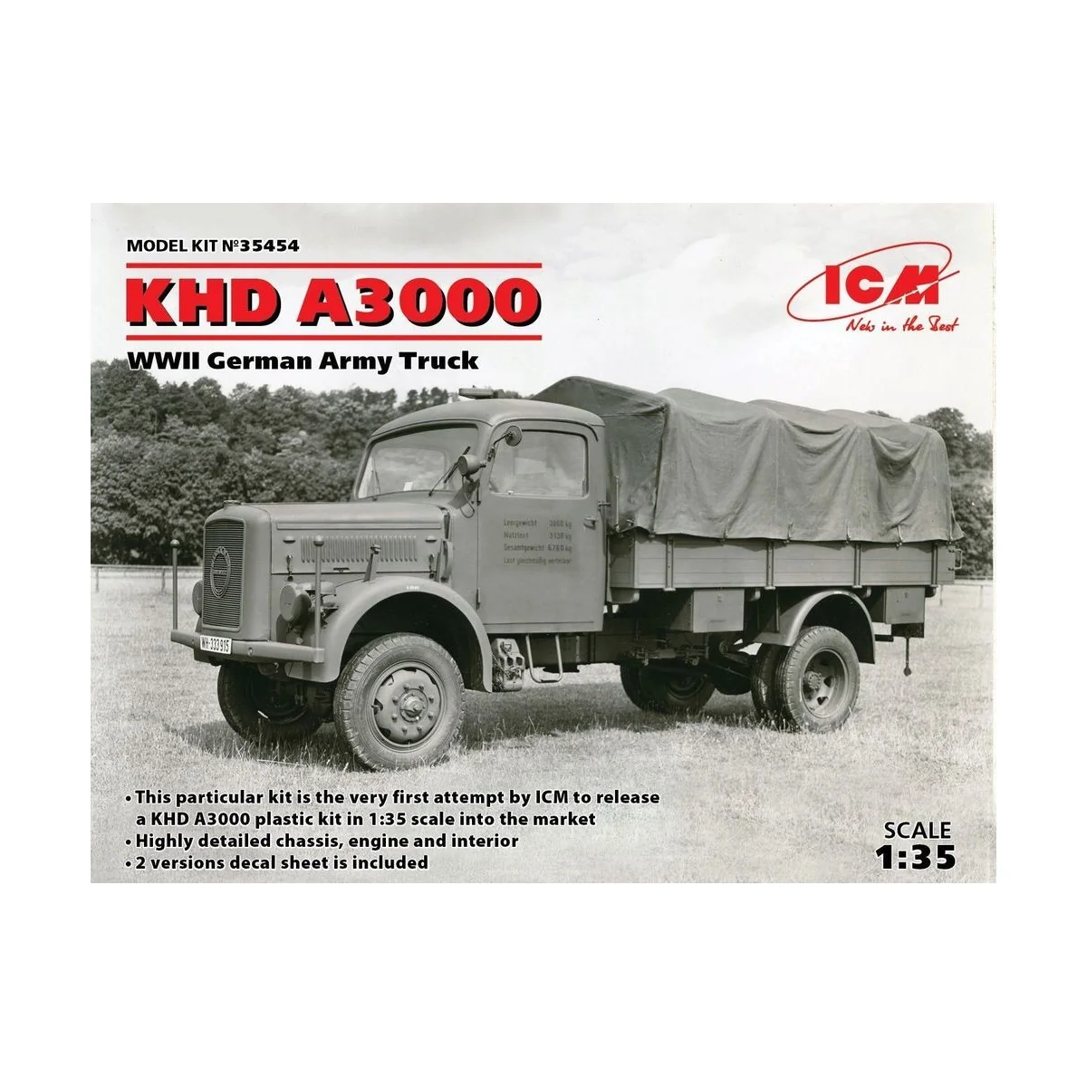 KHD A3000, WWII German Truck, 1/35 - ICM 35454 KHD A3000, WWII German Truck, 1/35 - ICM 35454
