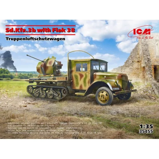 Sd.Kfz.3b with Flak 38 AA Gun, 1/35 - ICM 35455