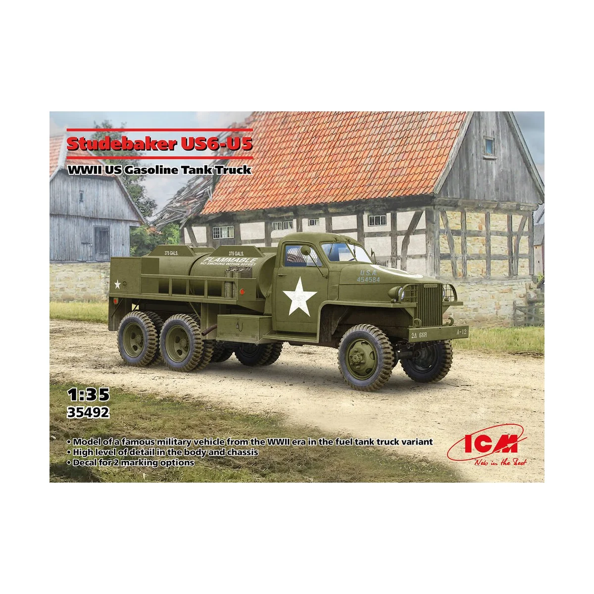 Studebaker US6-U5, WWII US Gasoline Tank Truck, 1/35 - ICM 35492 Studebaker US6-U5, WWII US Gasoline Tank Truck, 1/35 - ICM 35492