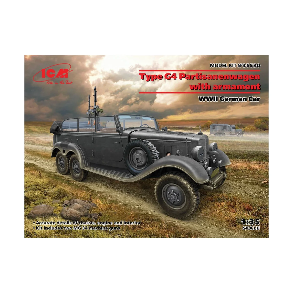 G4 with armament, WWII German Car - ICM 35530