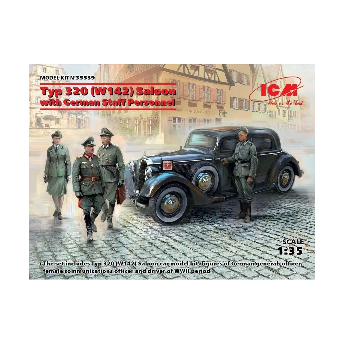 Typ 320 (W142) Saloon with German Staff Personnel, Limited - ICM 35539