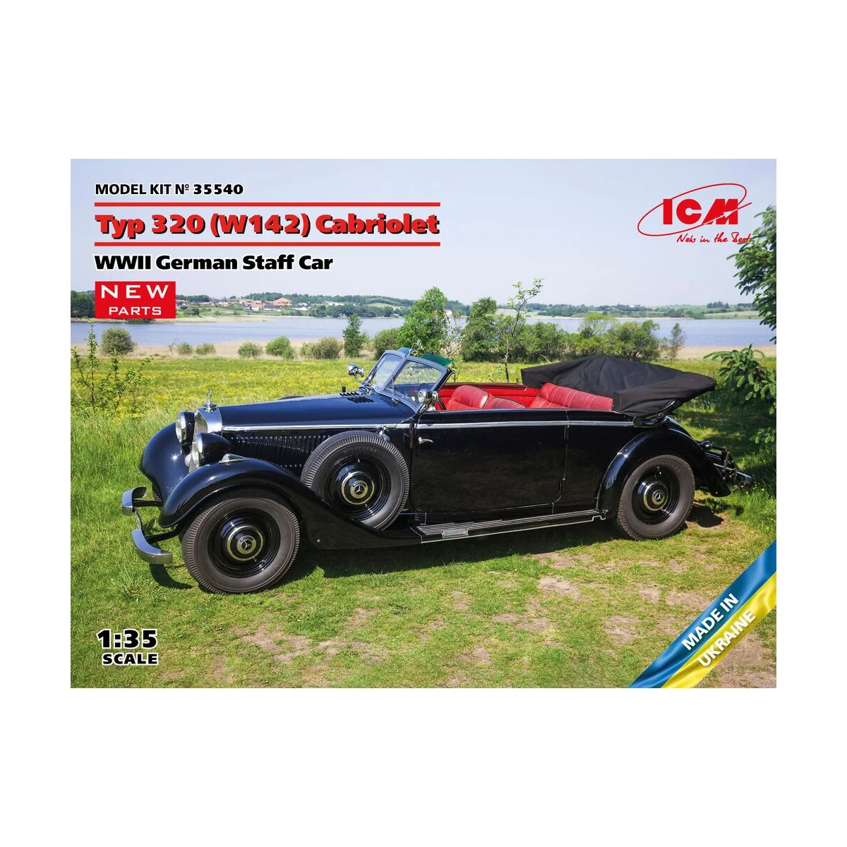 Typ 320 (W142) Cabriolet, WWII German Staff Car - ICM 35540