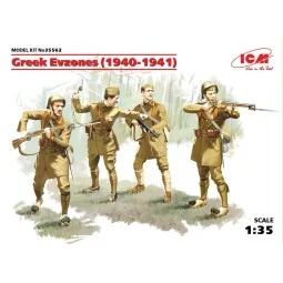 Greek Evzones (1940-1941) (4 Figures), 1/35 - ICM 35562