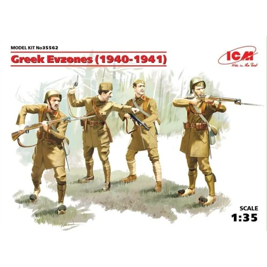 Greek Evzones (1940-1941) (4 Figures), 1/35 - ICM 35562 Greek Evzones (1940-1941) (4 Figures), 1/35 - ICM 35562