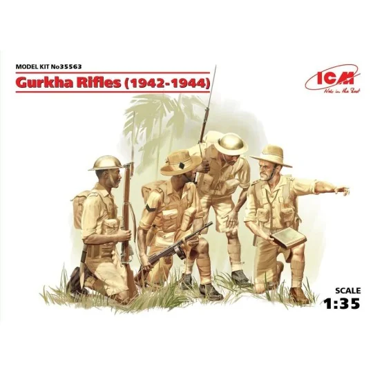 Gurkha Rifles (1944) (4 figures), 1/35 - ICM 35563