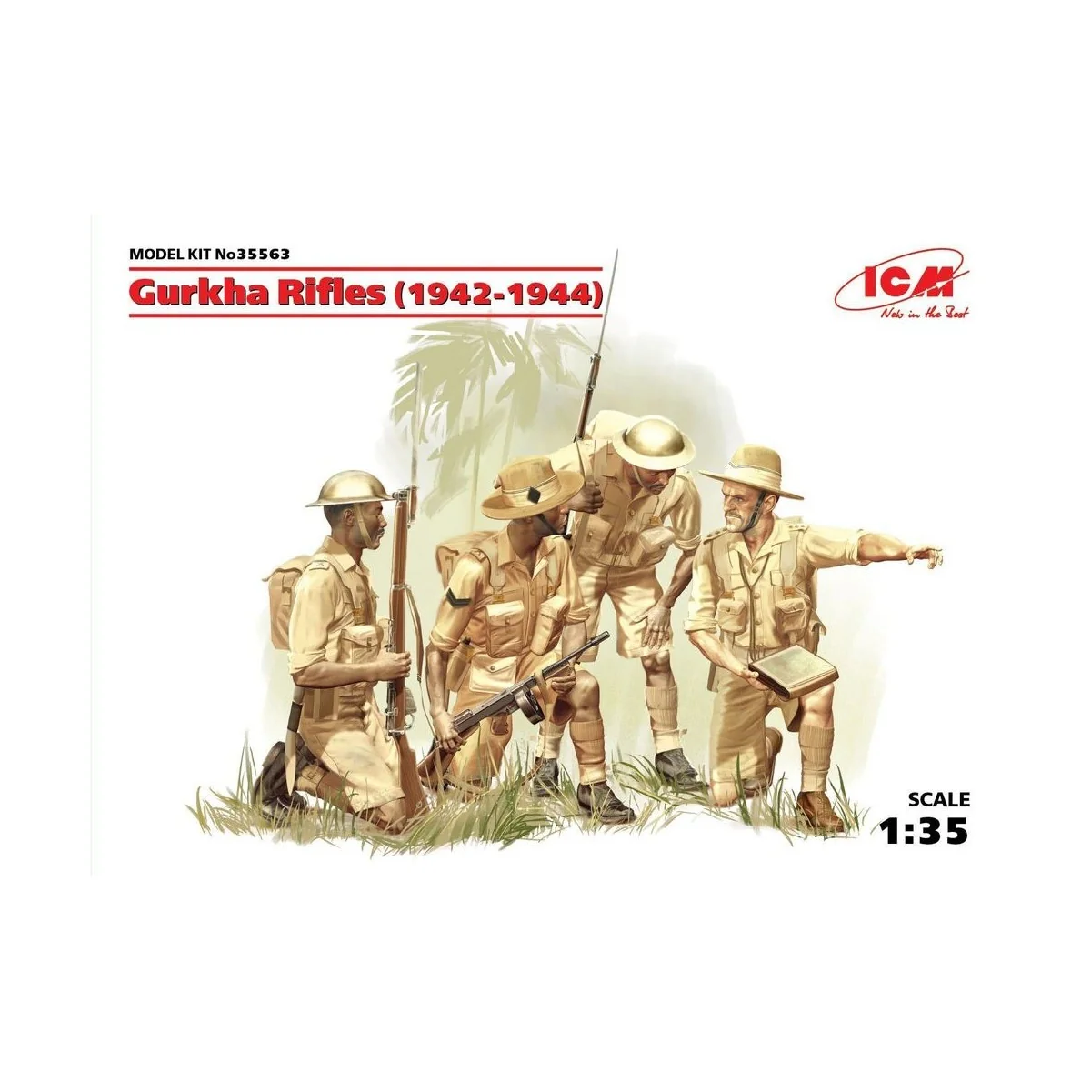 Gurkha Rifles (1944) (4 figures), 1/35 - ICM 35563