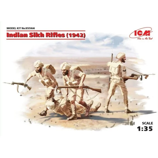 Indian Sikh Rifles (1942) (4 figures), 1/35 - ICM 35564 Indian Sikh Rifles (1942) (4 figures), 1/35 - ICM 35564