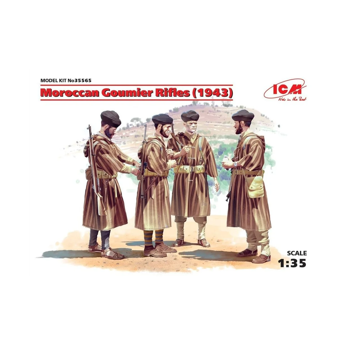 Moroccan Goumier Rifles(1943)(4figures) - ICM 35565