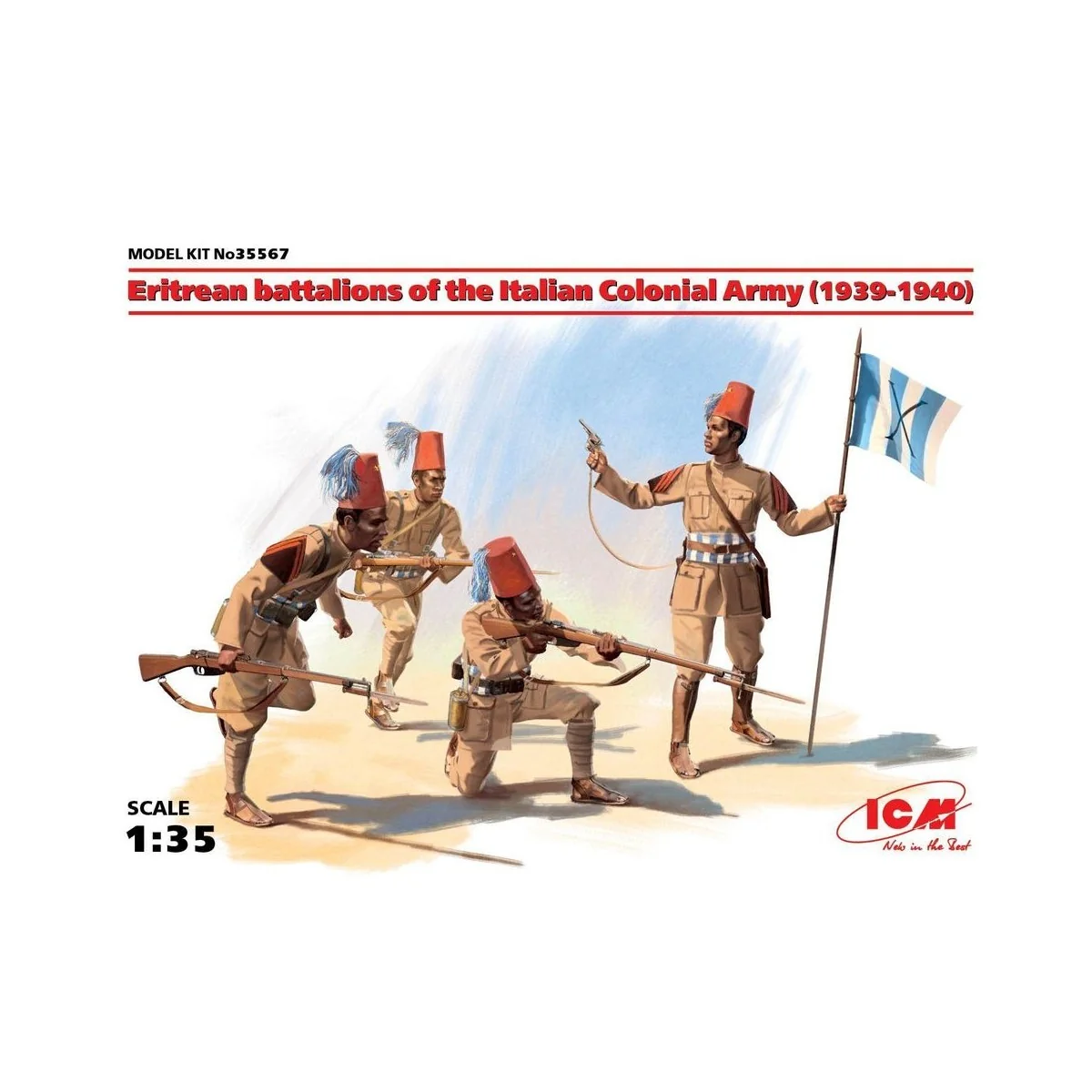 Eritrean battalions of the Italian Army (1939-1940) 4 figures - ICM...