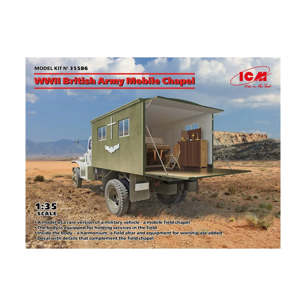 WWII British Army Mobile Chapel, 1/35 - ICM 35586