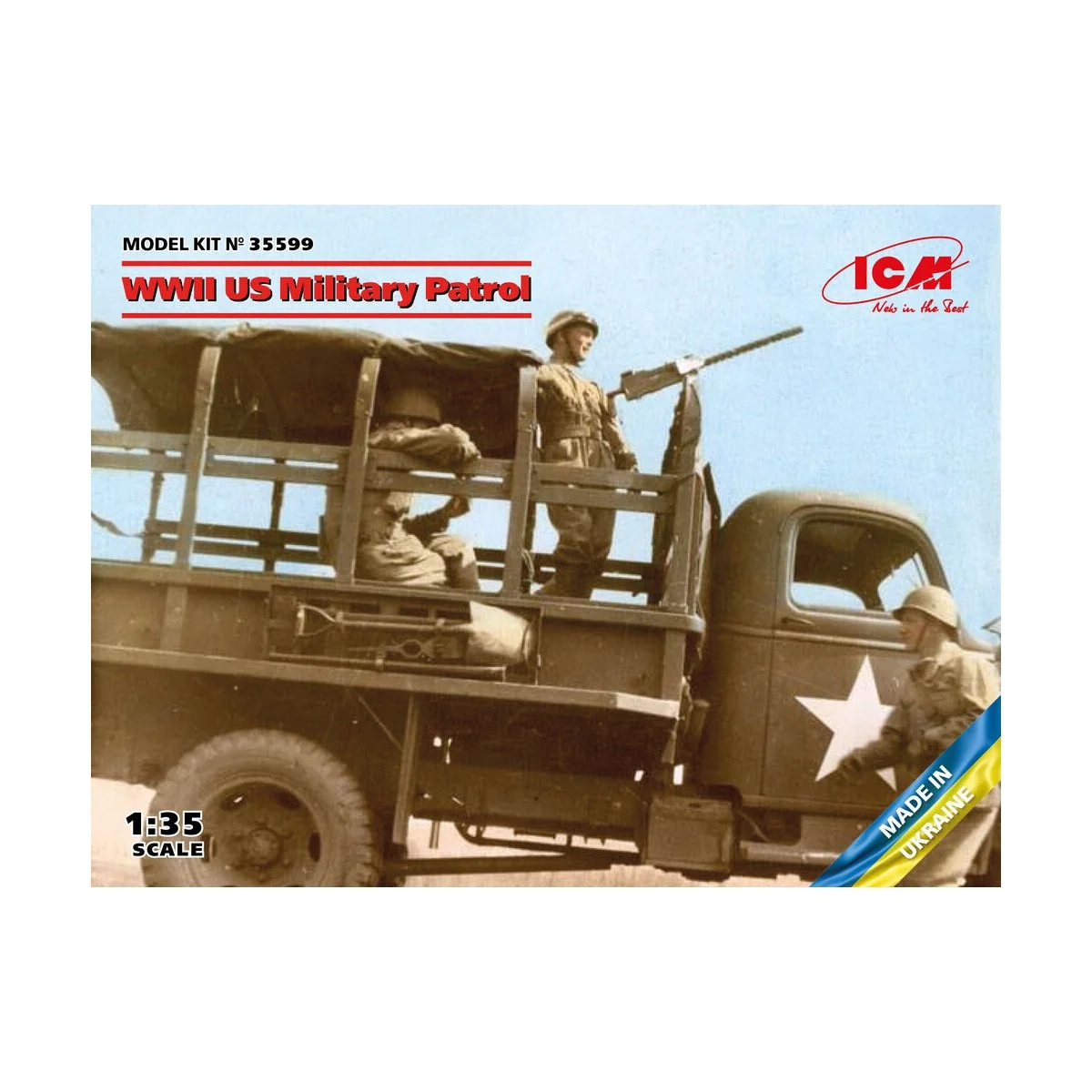 WWII US Military Patrol (G7107 with MG M1919A4), 1/35 - ICM 35599