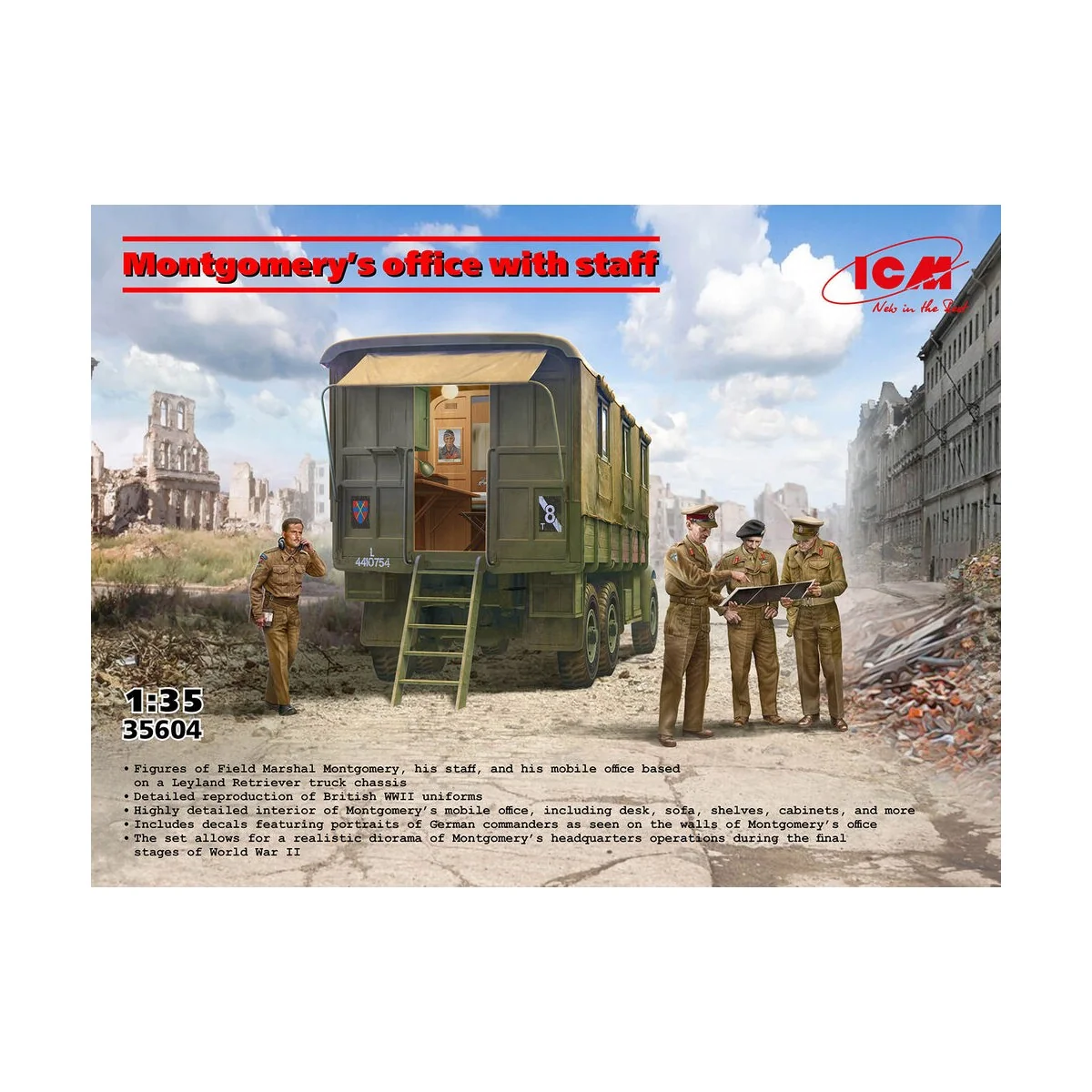 Montgomery's office with staff, 1/35 - ICM 35604