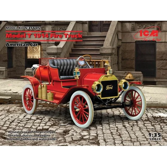 Model T 1914 Fire Truck, American Car, 1/35 - ICM 35605