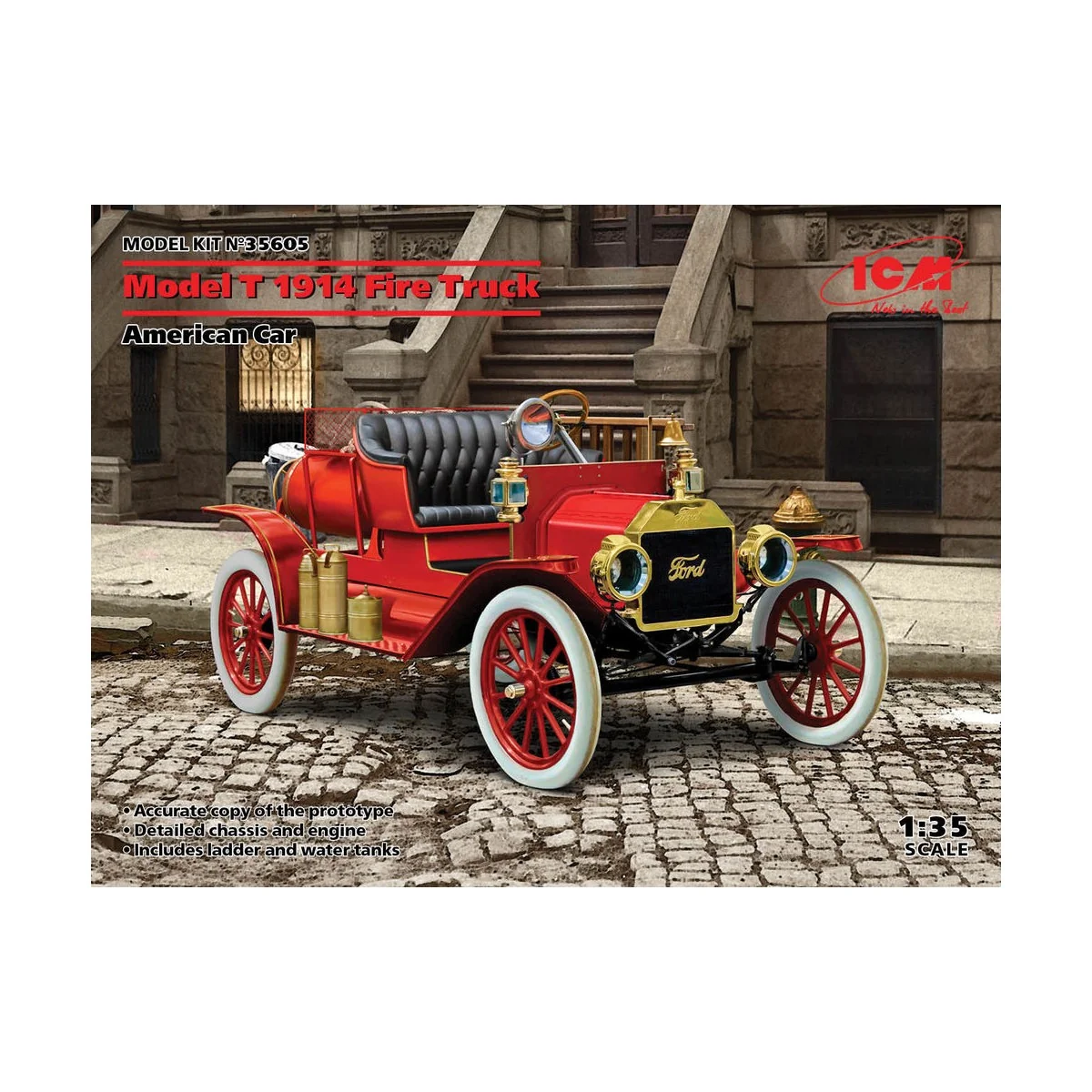 Model T 1914 Fire Truck, American Car - ICM 35605