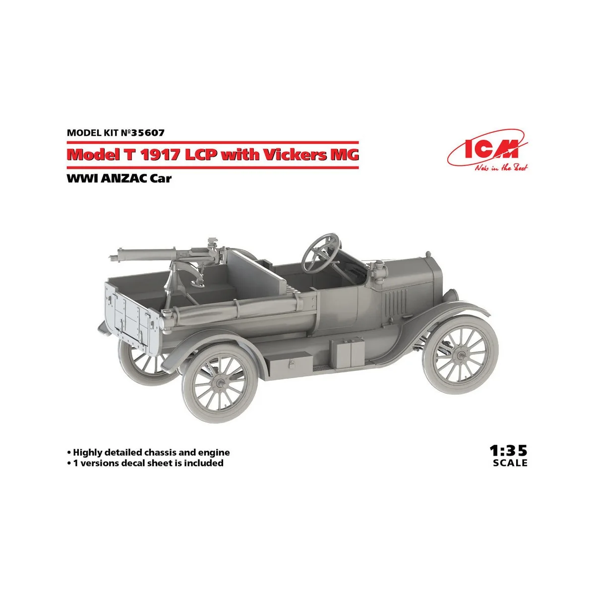 Model T 1917 LCP with Vickers MG, WWI ANZAC Car, 1/35 - ICM 35607