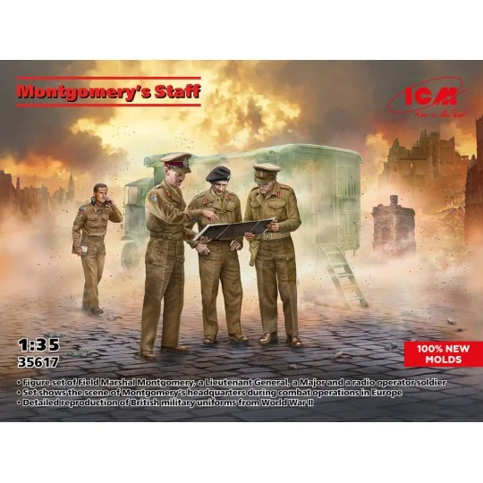 Montgomery's Staff (100% new molds), 1/35 - ICM 35617
