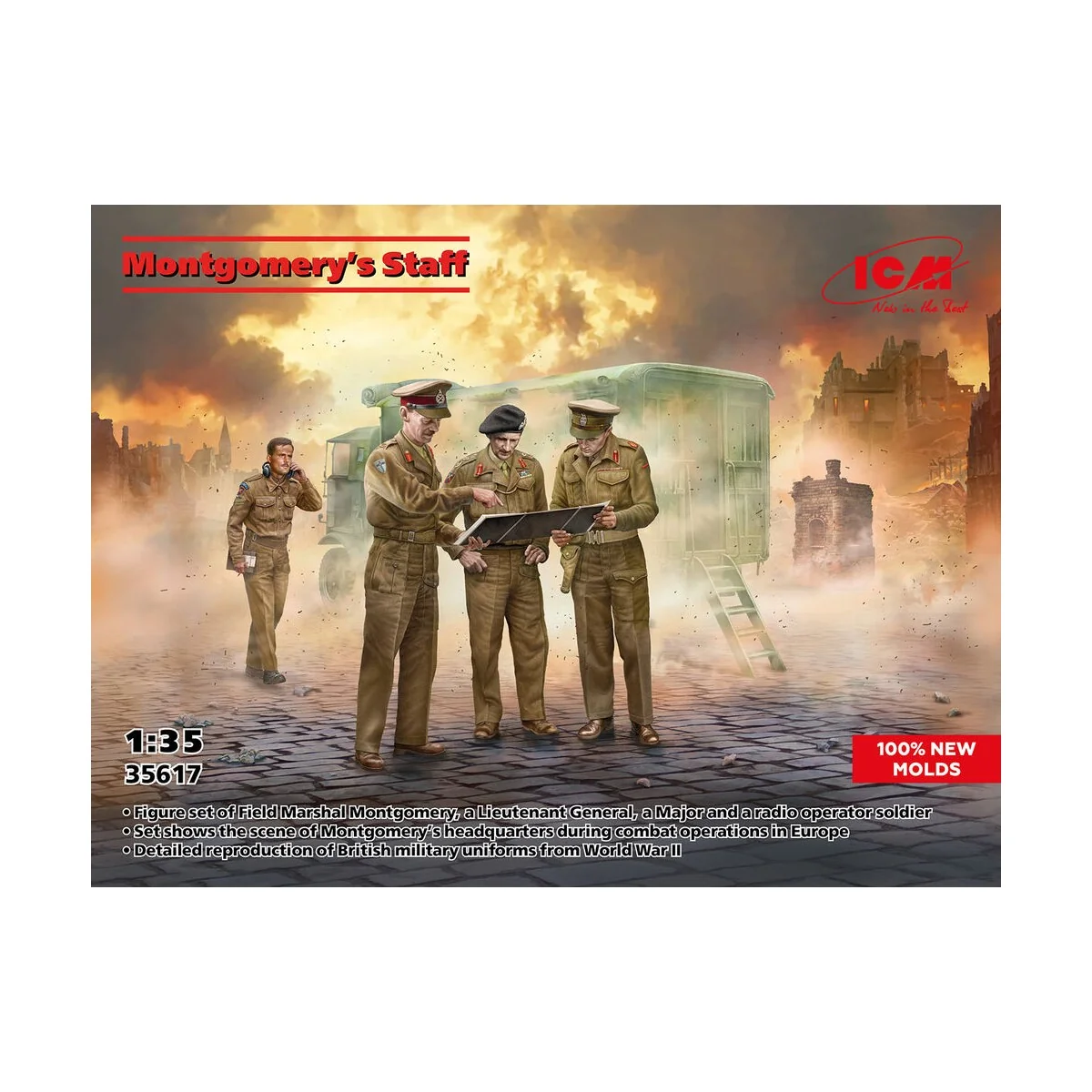 Montgomery's Staff (100% new molds), 1/35 - ICM 35617