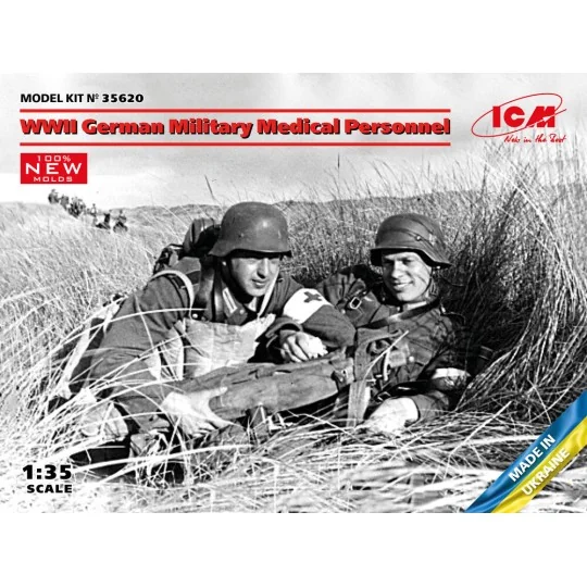 WWII German Military Medical Personnel (100% new molds), 1/35 - ICM... WWII German Military Medical Personnel (100% new molds), 1/35 - ICM...