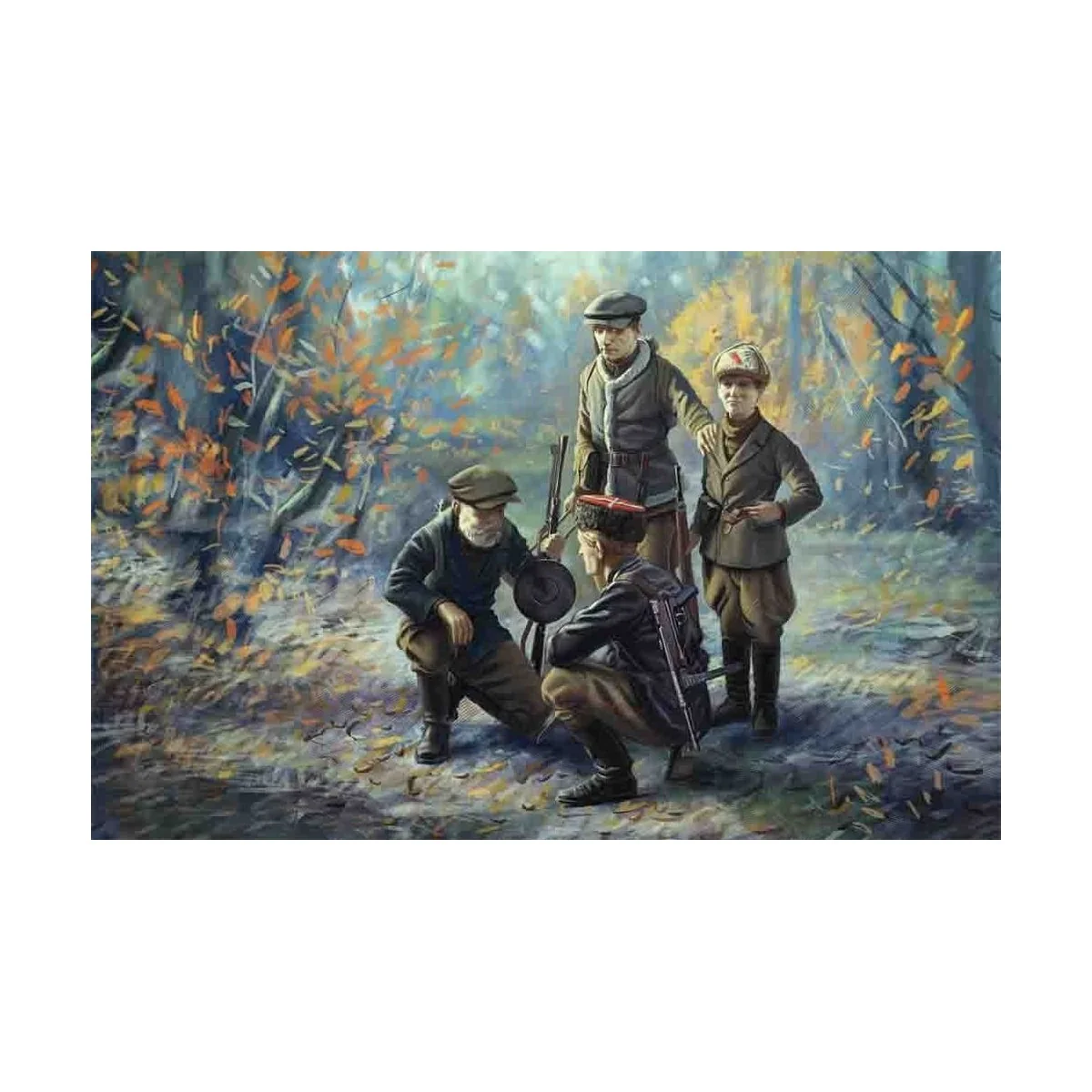 WWII Soviet Partisans (4 figures), 1/35 - ICM 35631 WWII Soviet Partisans (4 figures), 1/35 - ICM 35631