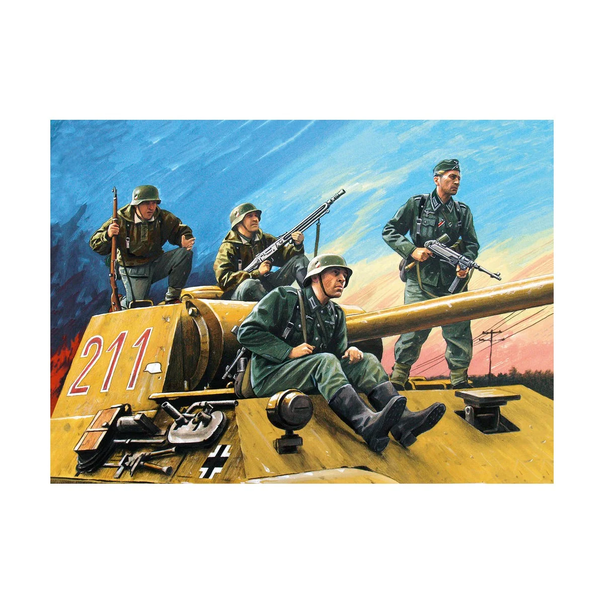 German Tank Riders (1942-1945)(4Figures), 1/35 - ICM 35634