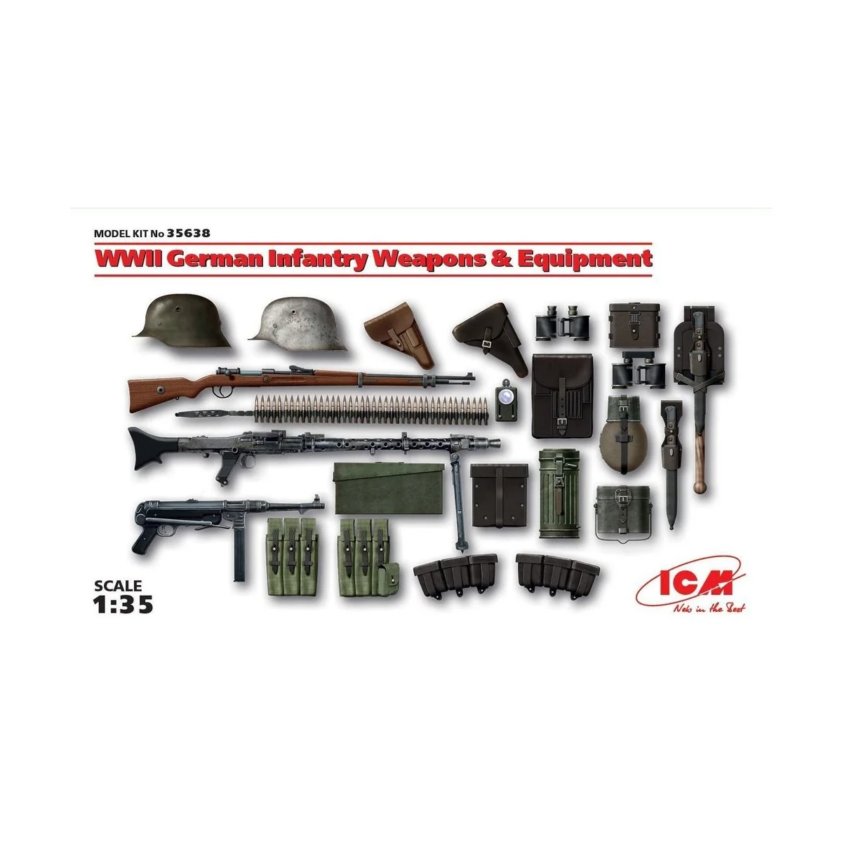WWII German Infantry W&E 100% new molds - ICM 35638