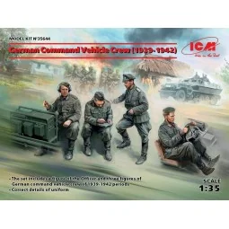 German Command Vehicle Crew (1939-1942) (4 figures), 1/35 - ICM 35644