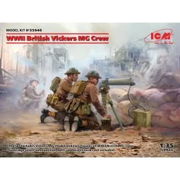 WWII British Vickers MG Crew(Vickers MG & 2 figures), 1/35 - ICM 35646
