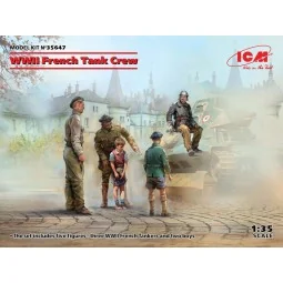 WWII French Tank Crew (4 figures), 1/35 - ICM 35647