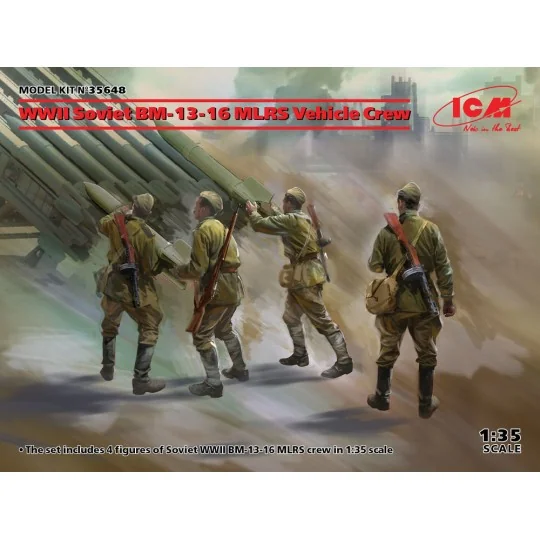WWII Soviet BM-13-16 MLRS Vehicle Crew - ICM 35648
