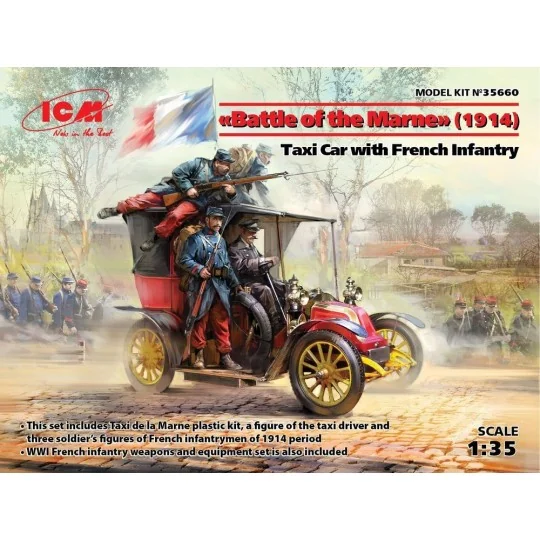Battle of the Marne(1914), Taxi car wit French Infantry, 1/35 - ICM... Battle of the Marne(1914), Taxi car wit French Infantry, 1/35 - ICM...