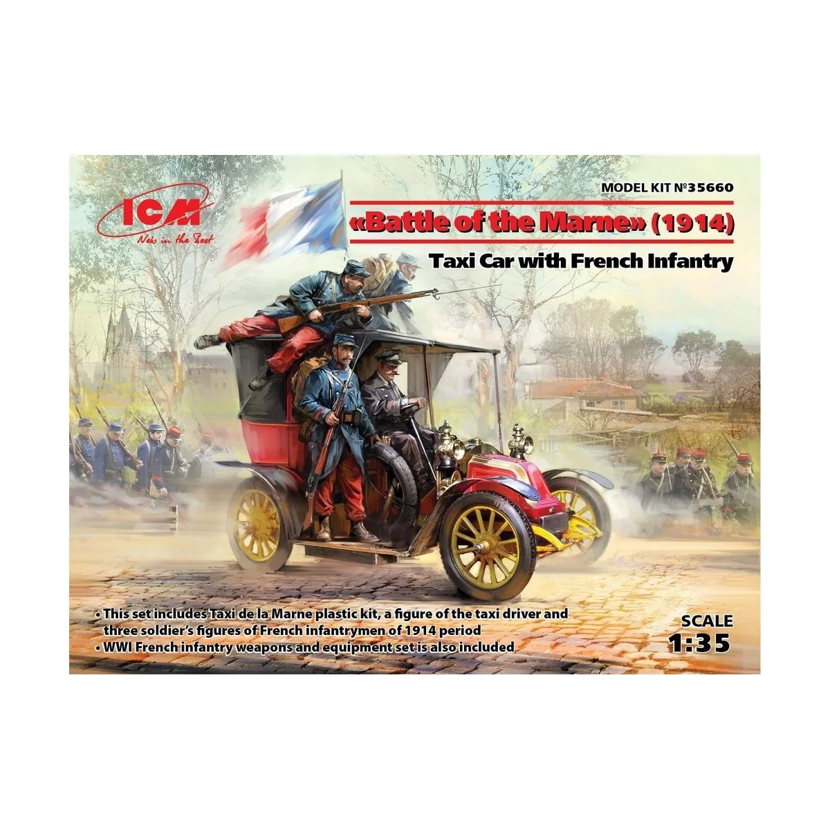 Battle of the Marne(1914),Taxi car wit French Infantry - ICM 35660