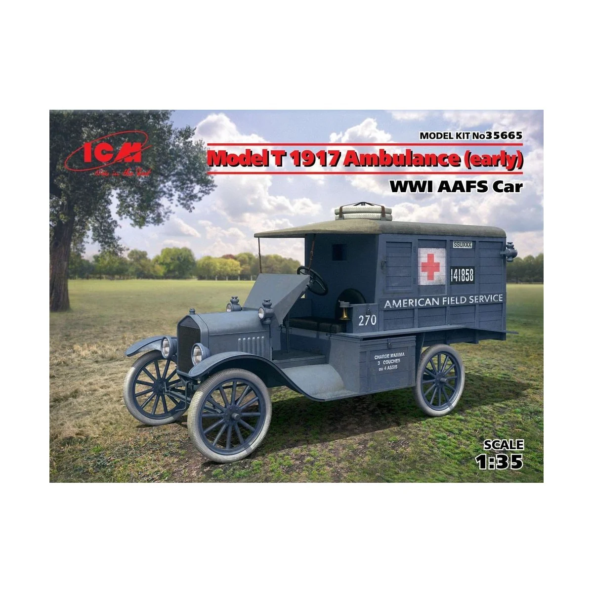 Model T 1917 Ambulance(early)WWI AAFScar, 1/35 - ICM 35665 Model T 1917 Ambulance(early)WWI AAFScar, 1/35 - ICM 35665