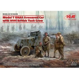 Model T RNAS Armoured Car with WWI British Tank rew, 1/35 - ICM 35670