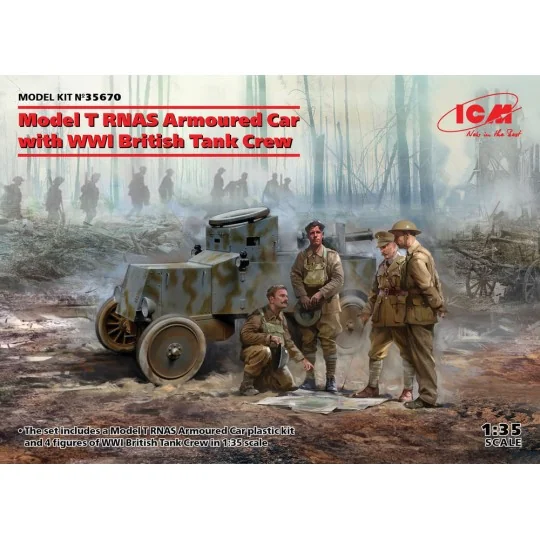 Model T RNAS Armoured Car with WWI British Tank rew - ICM 35670