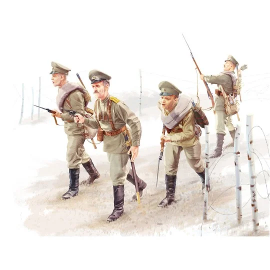 WWI Russian Infantry (4figures), 1/35 - ICM 35677 WWI Russian Infantry (4figures), 1/35 - ICM 35677