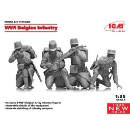 WWI Belgian Infantry (100% new molds), 1/35 - ICM 35680