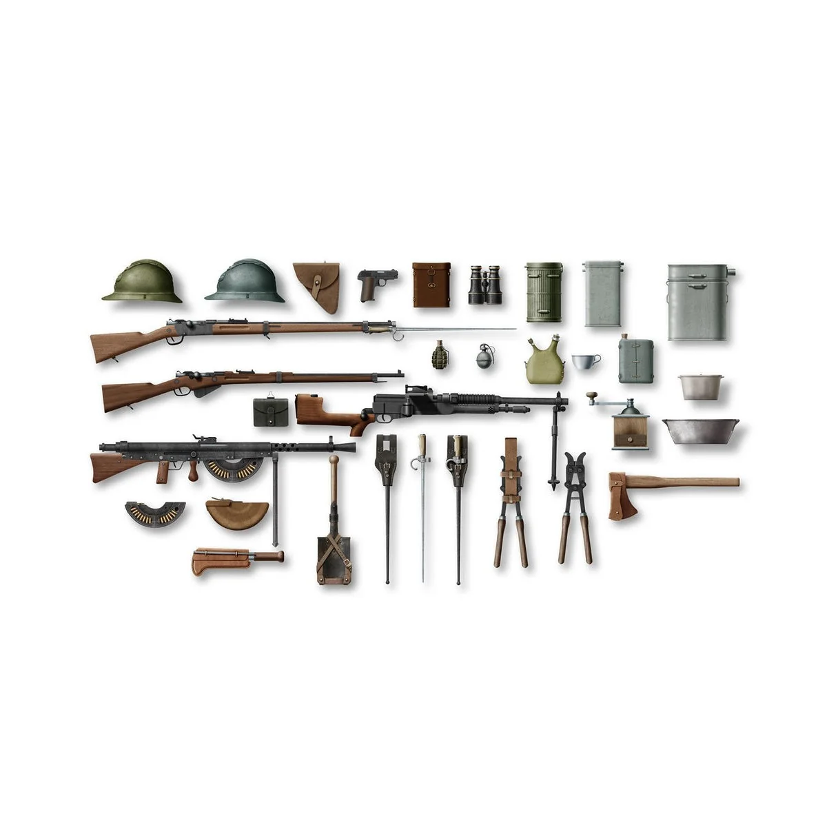 WWI French Infantry W&E, 1/35 - ICM 35681